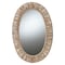 Bali & Pari Elwyn Modern Bohemian Metal and Natural Brown Seagrass Accent Wall Mirror 240-13464-ZORO - alternate 1